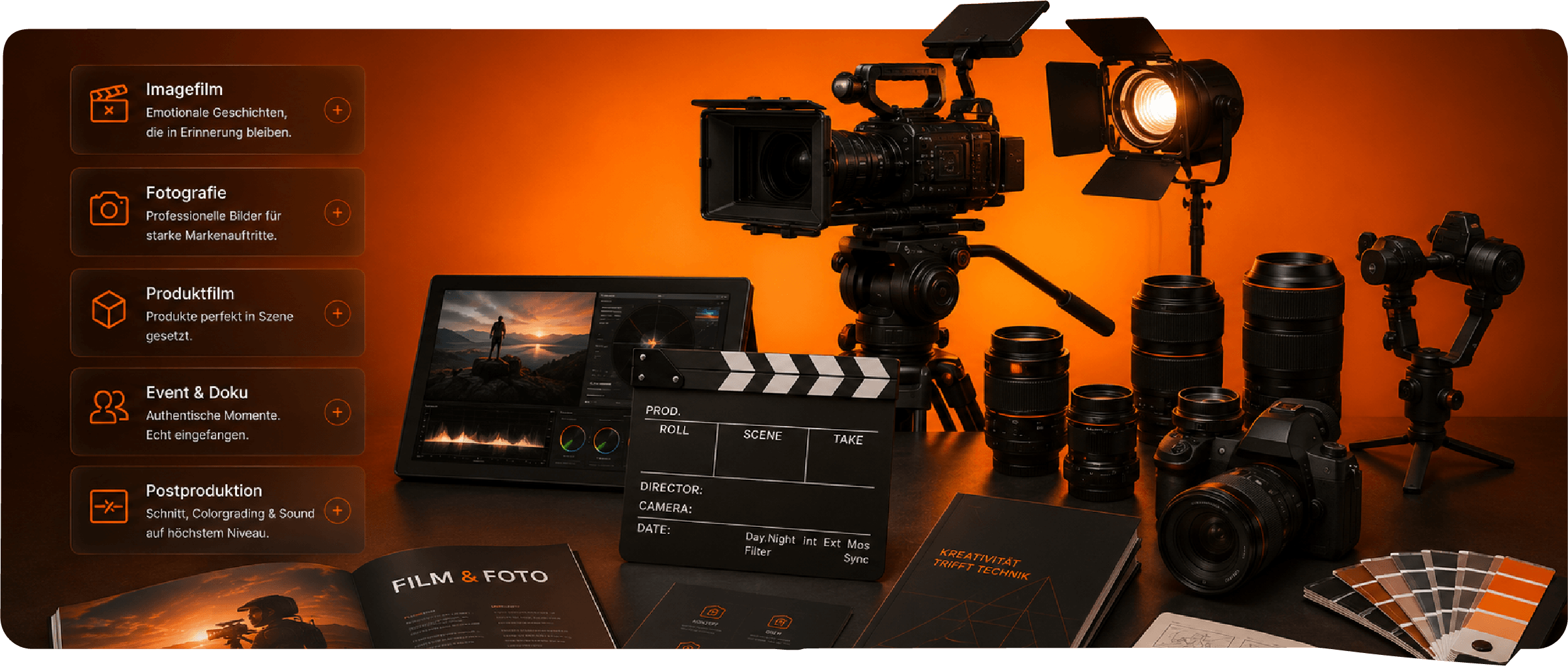 Website Mockup für moderne Videographie