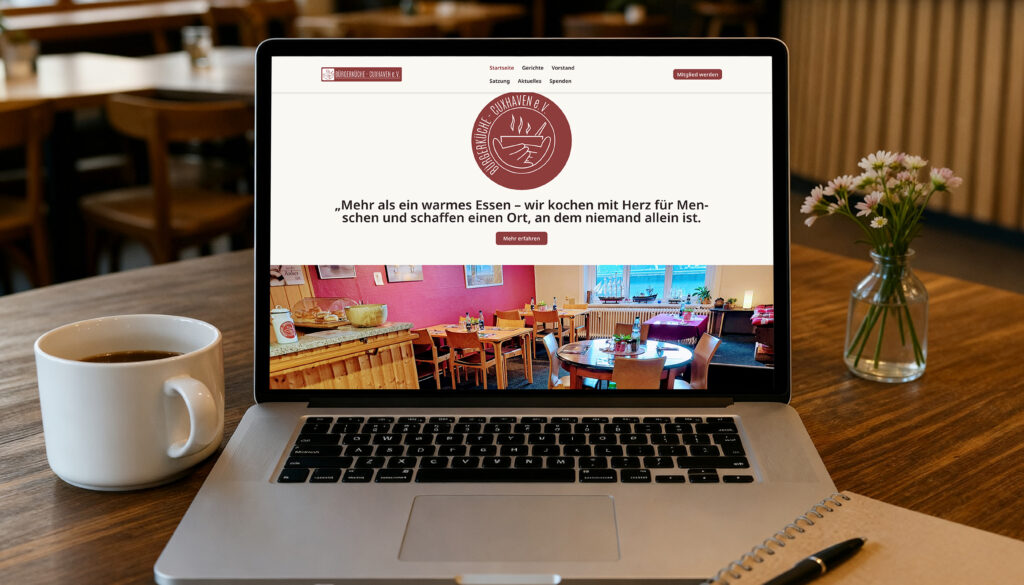 Bürgerküche Cuxhaven e.V. Webseiten Mockup