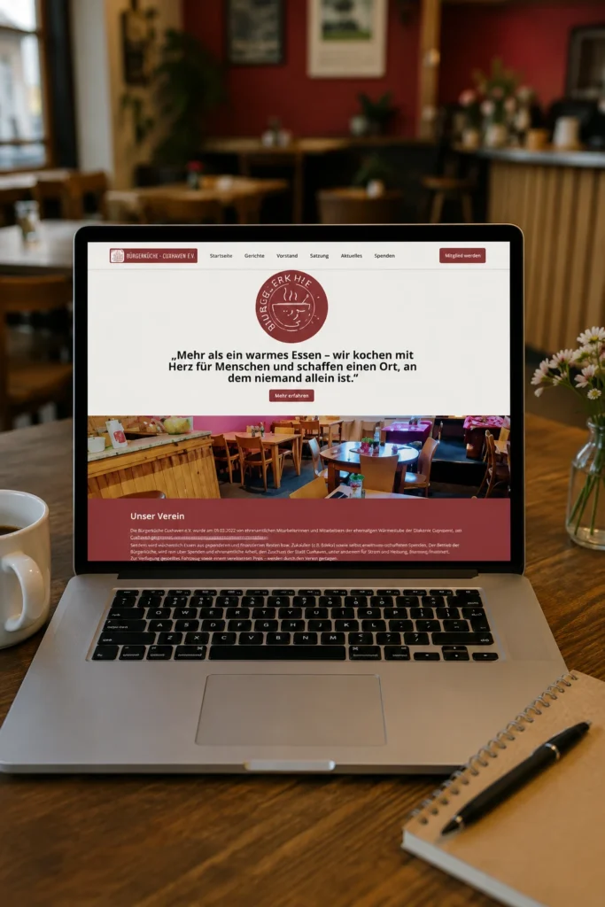 Bürgerküche Cuxhaven e.V. Webseiten Mockup