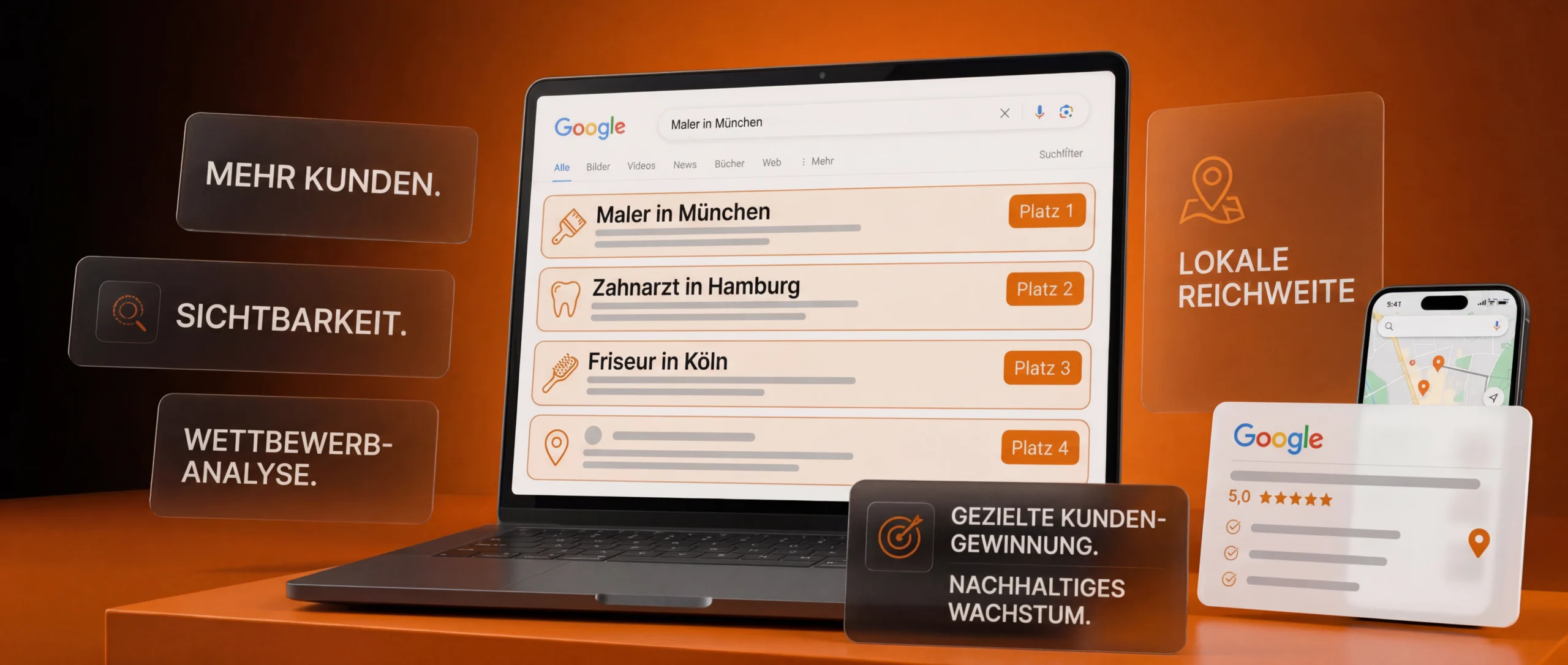 SEO-Mockup für Mediaflut – Suchmaschinenoptimierung, lokale Sichtbarkeit und Online-Marketing