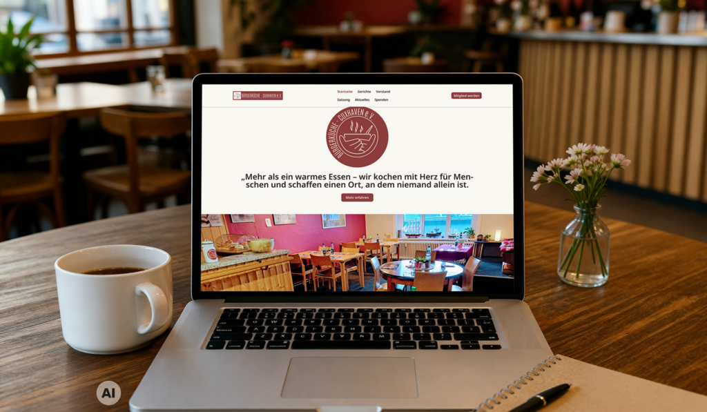 Bürgerküche Cuxhaven e.V. Webseiten Mockup