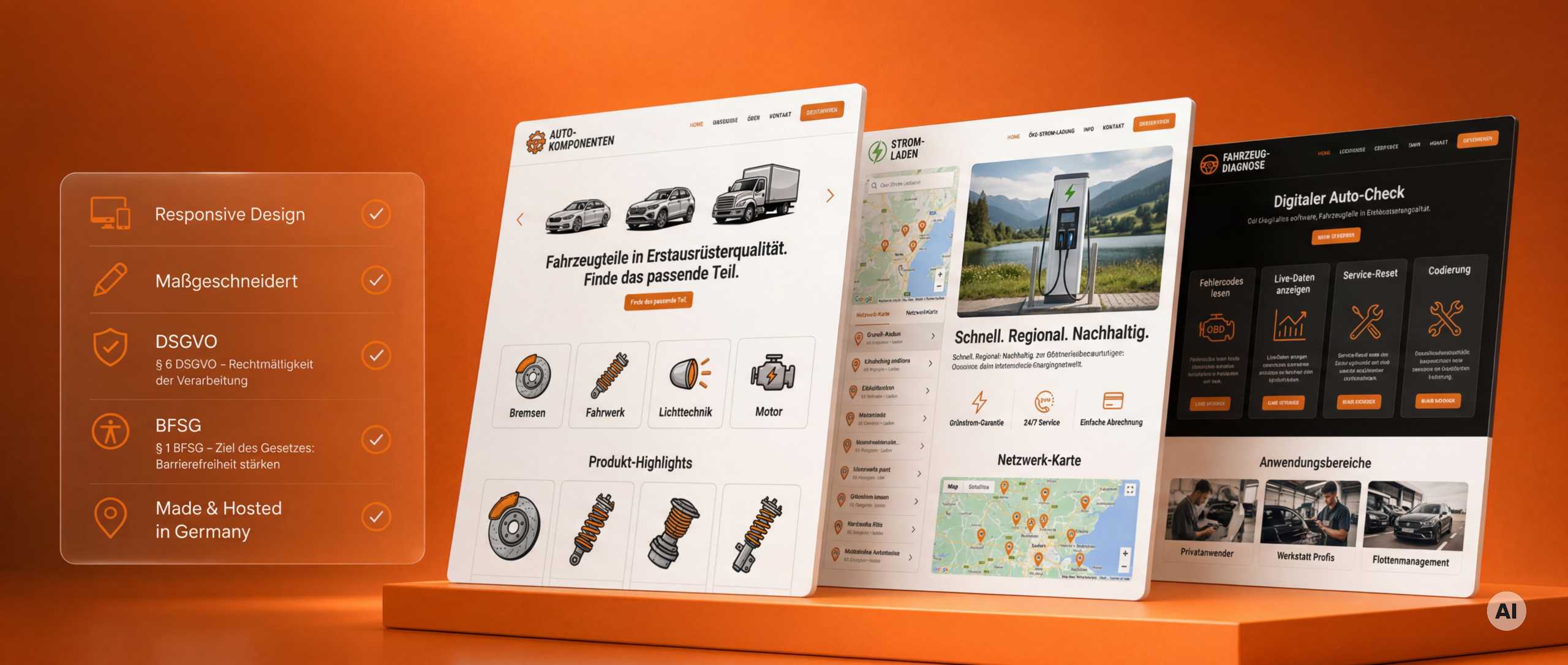 Website-Mockup für moderne Online-Präsenz, Webdesign und digitale Markenkommunikation